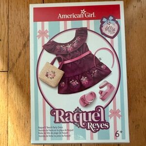 NIB American Girl Purple Floral Dress Set